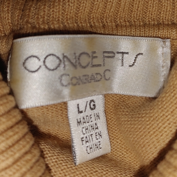 Concepts conrad c womens size large tan long sleeved turtle neck top - Picture 2 of 5